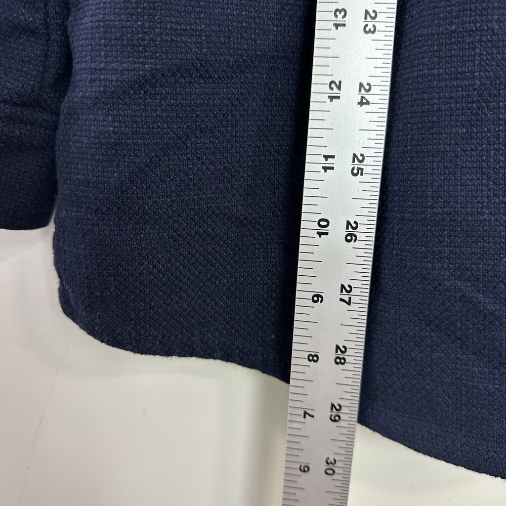 Talbots Blue Button Up Shirt Jacket Shacket Women Size M Collared Pockets - Picture 8 of 8
